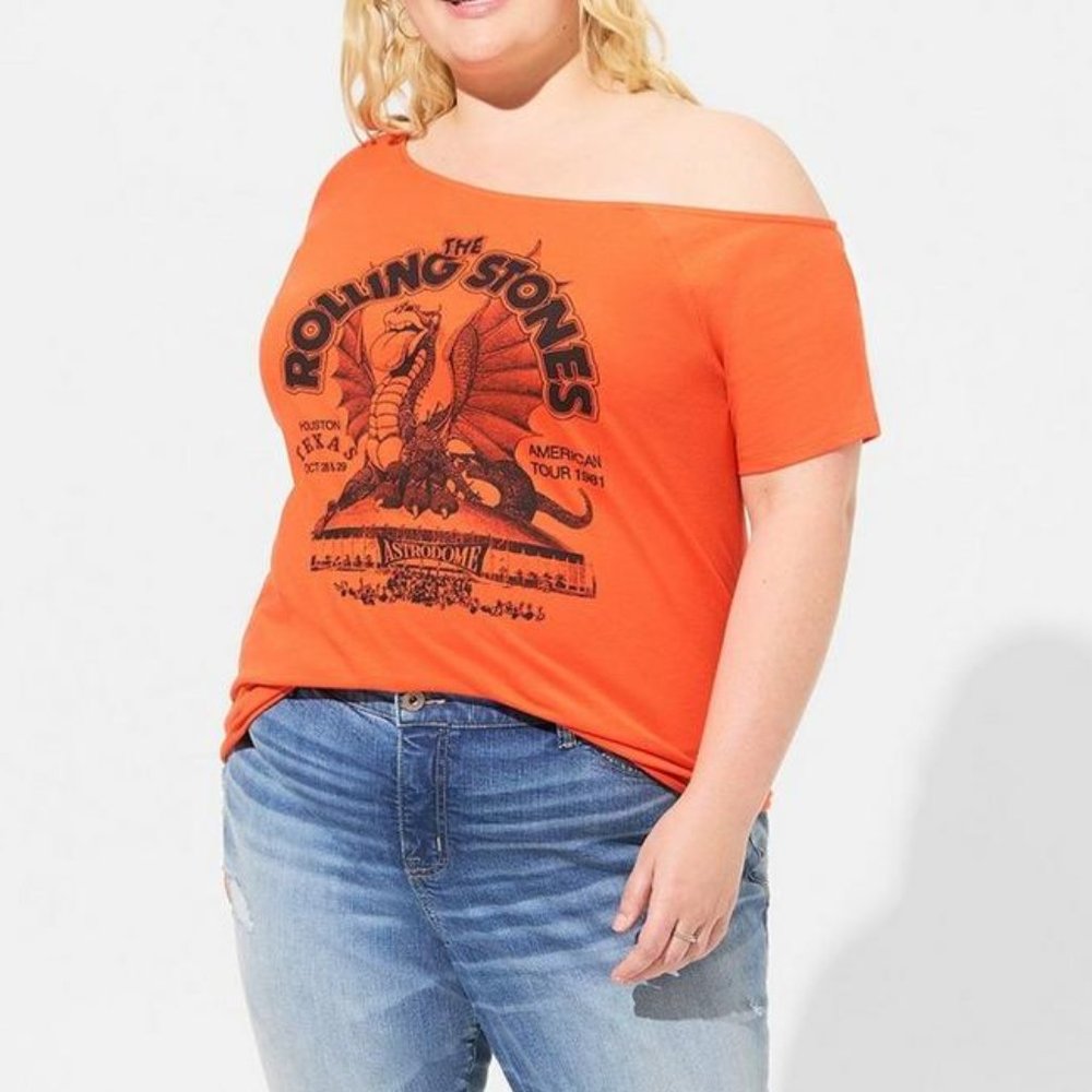 ❤️NWT TORRID BAND CONCERT TEE - ROLLING STONES JAGGER GRAPHIC PLUS SIZE